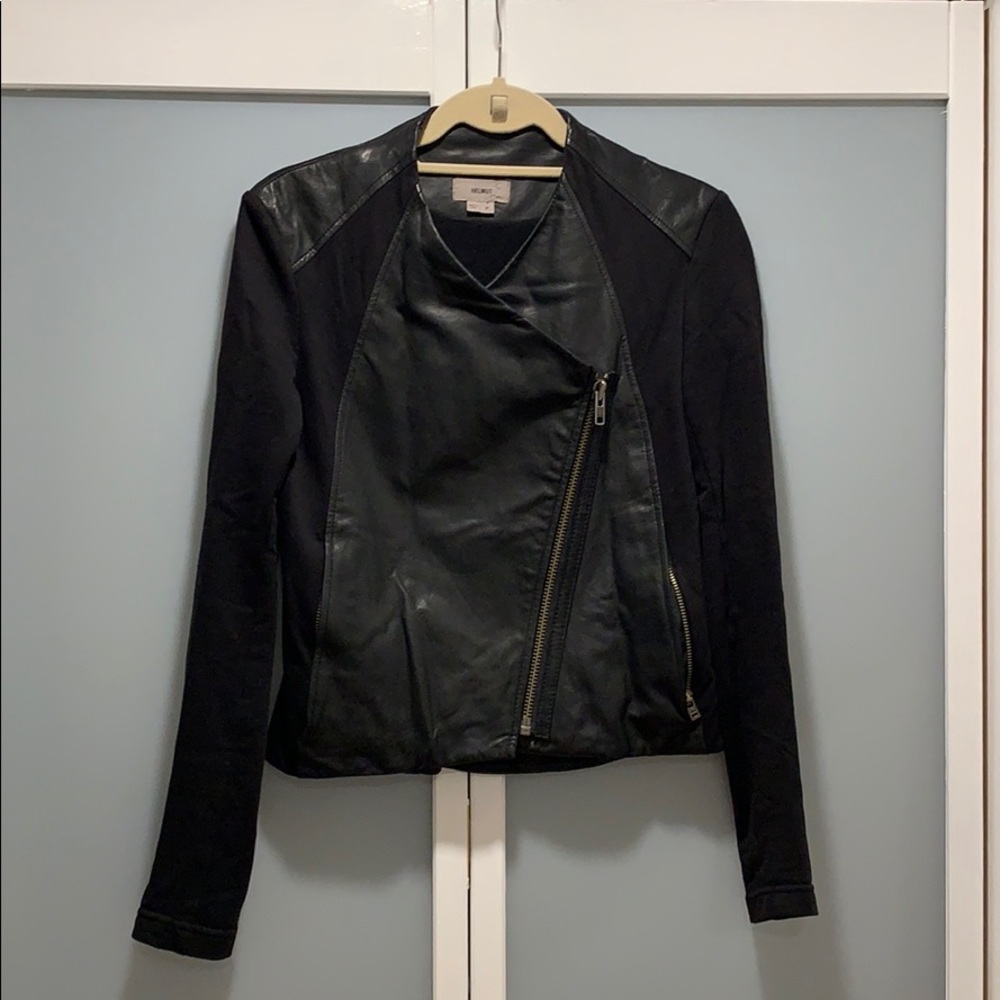 Helmut Lang black leather jacket